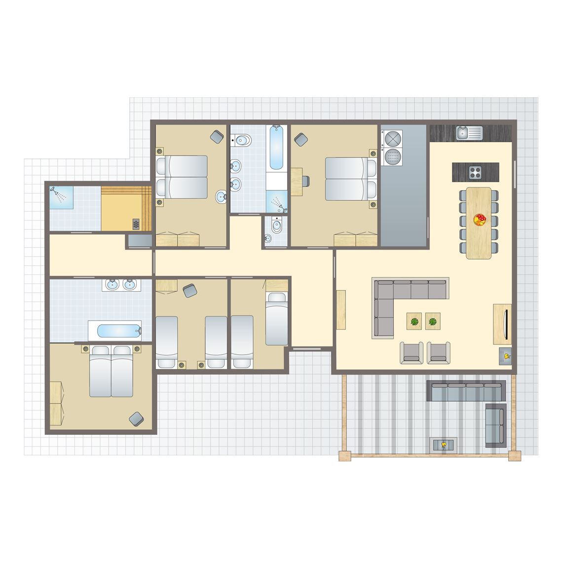 10-persoons bungalow bij Vakantiepark Coldenhove