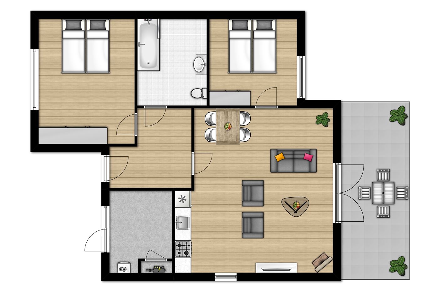 H4A Bungalow bij Vakantiepark Hunzedal