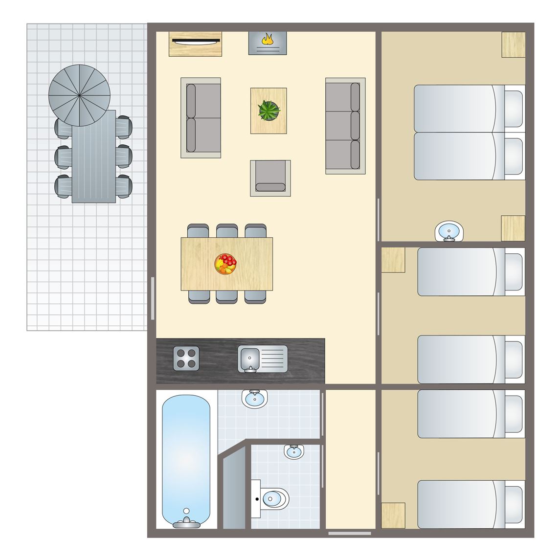 6-persoons bungalow bij Vakantiepark Miggelenberg