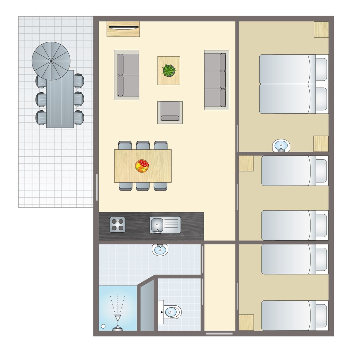 6-persoons bungalow bij Vakantiepark Miggelenberg