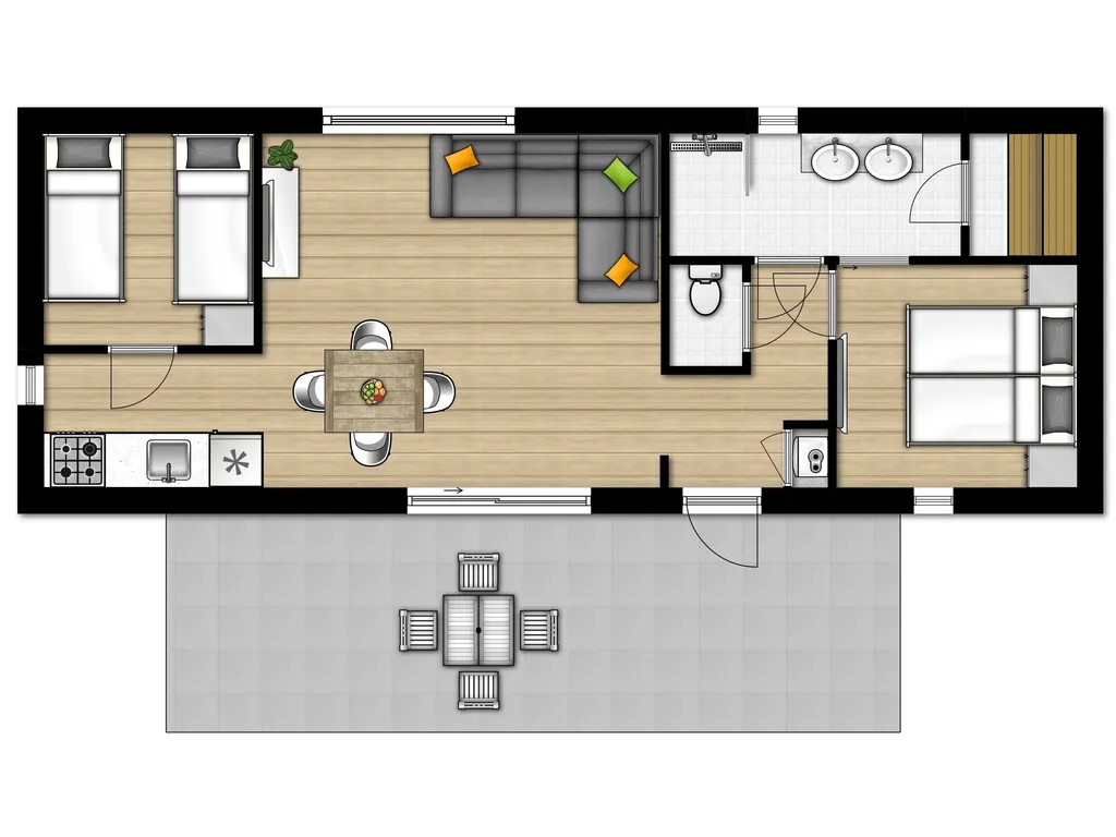 4-persoons Wellness Lodge bij Beach Resort Kamperland