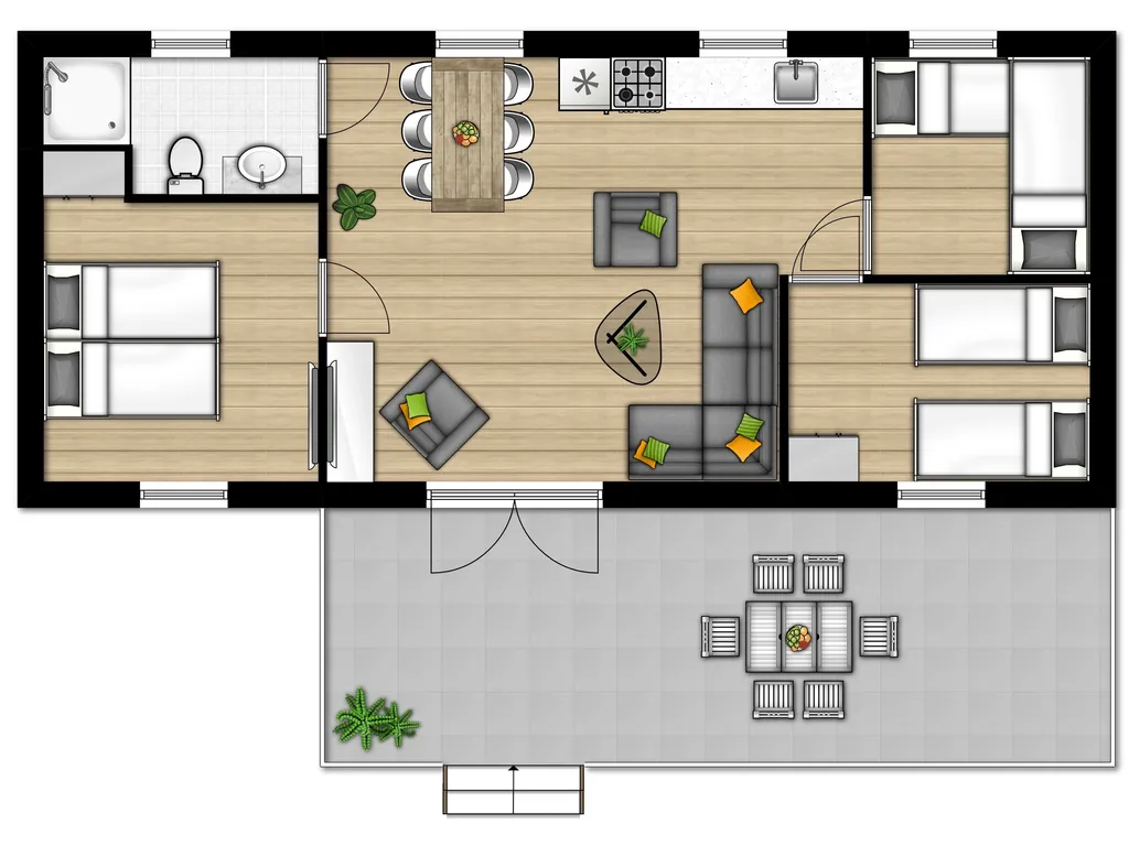6-persoons Lodge 1 bij Beach Resort Kamperland