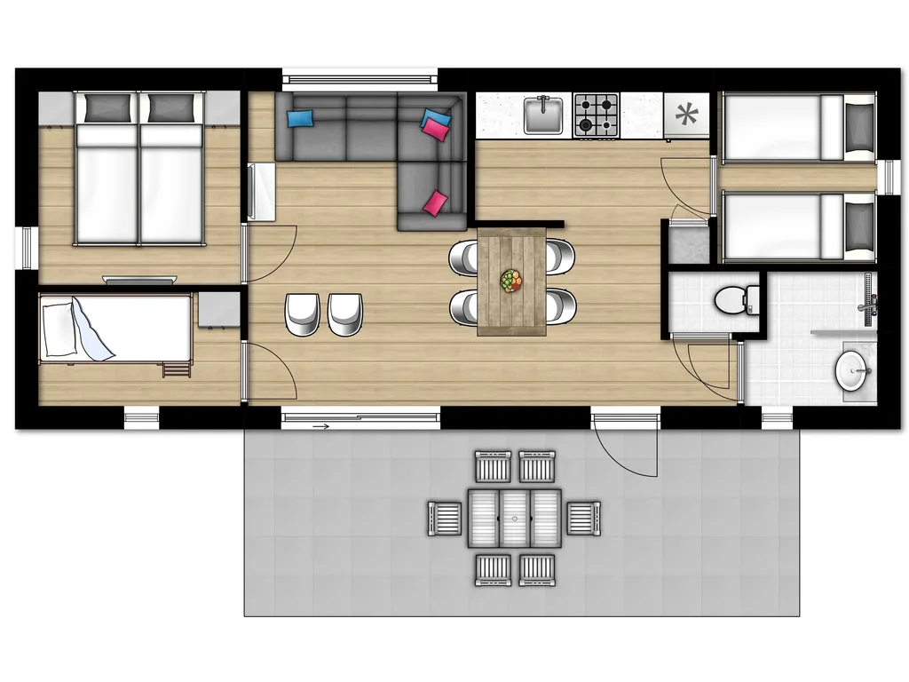 6-persoons Lodge 3 bij Beach Resort Kamperland