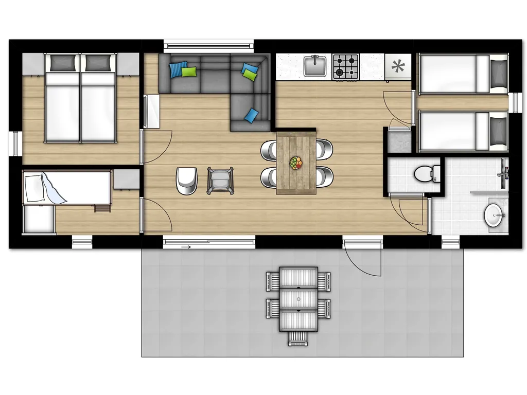 5-persoons Lodge bij Beach Resort Kamperland