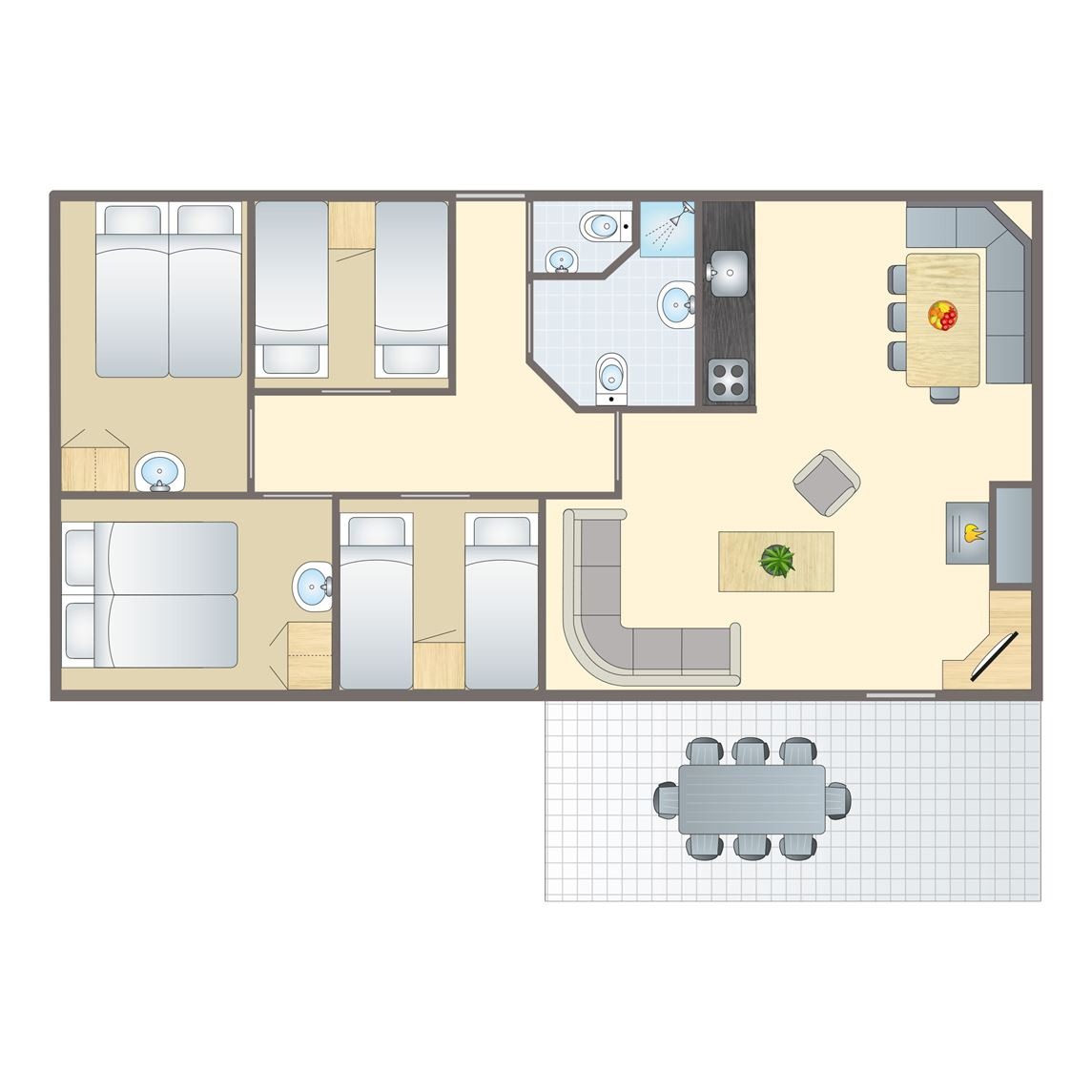 8-persoons bungalow bij Vakantiepark Sonnenberg