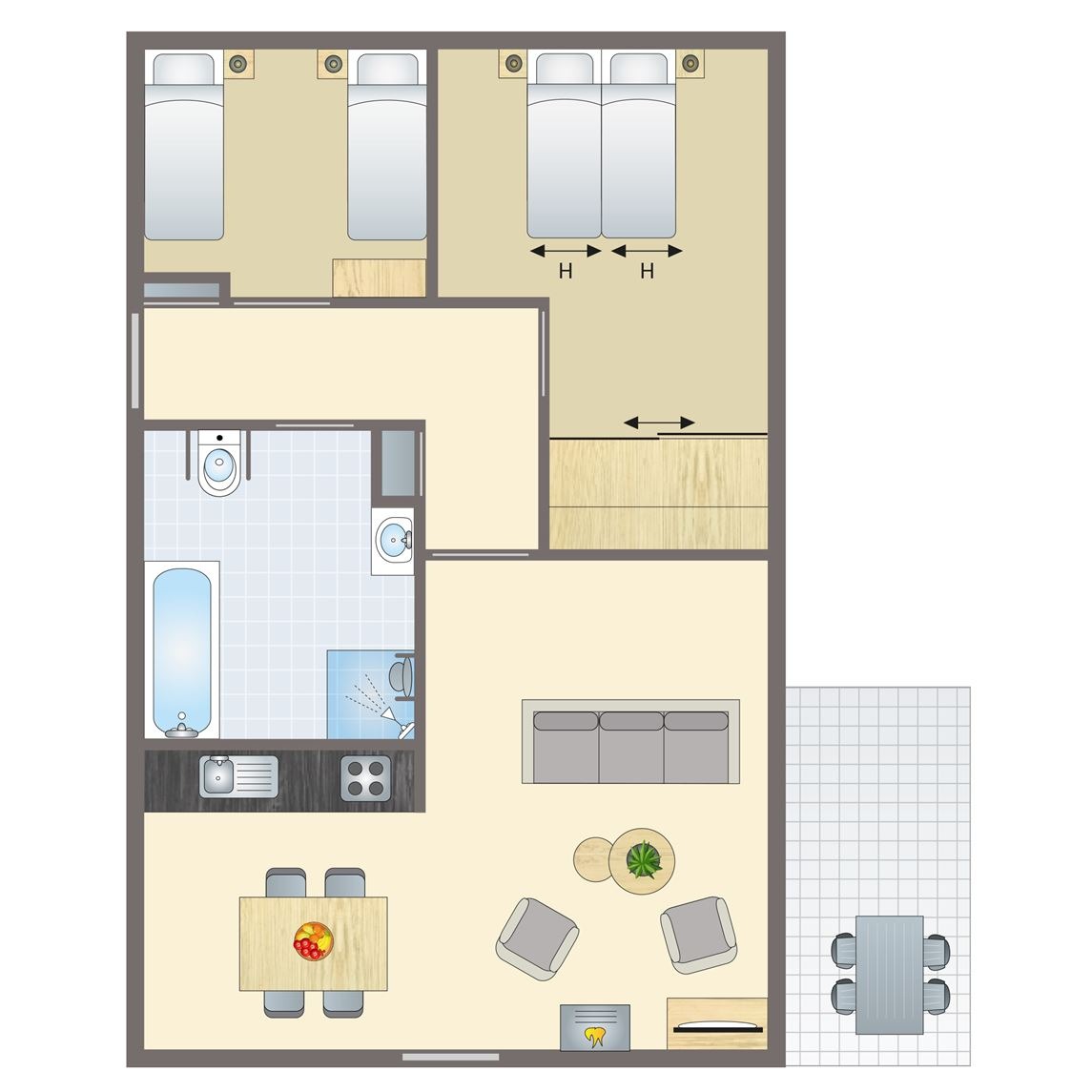 4-persoons bungalow bij Vakantiepark Sluftervallei
