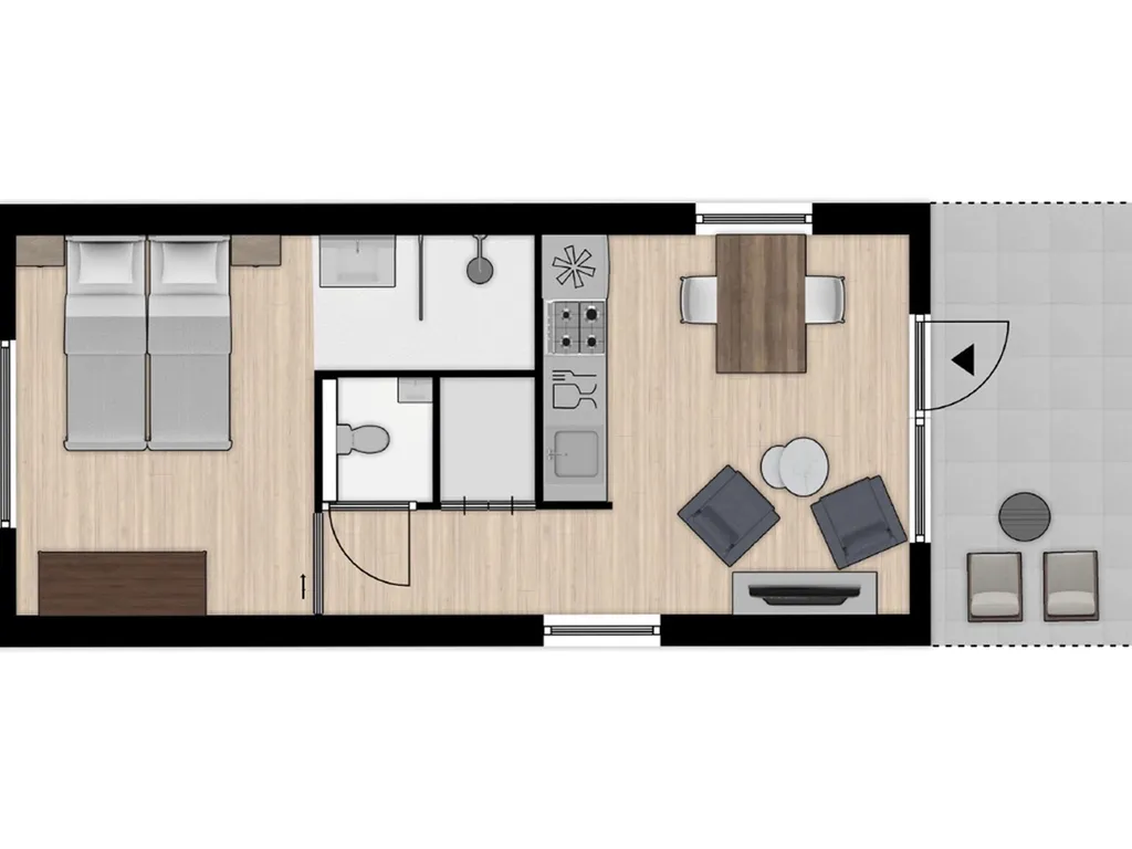 Tiny House 2 bij Bospark 't Wolfsven