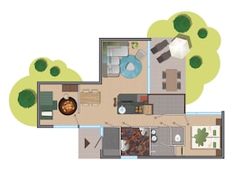 Plattegrond van 4-persoons Wonders of Nature cottage