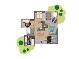 Plattegrond van 6-persoons Wonders of Nature cottage