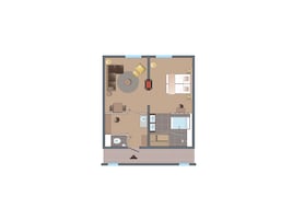 Plattegrond van 2-persoons Wellness Exclusive Hotelsuite