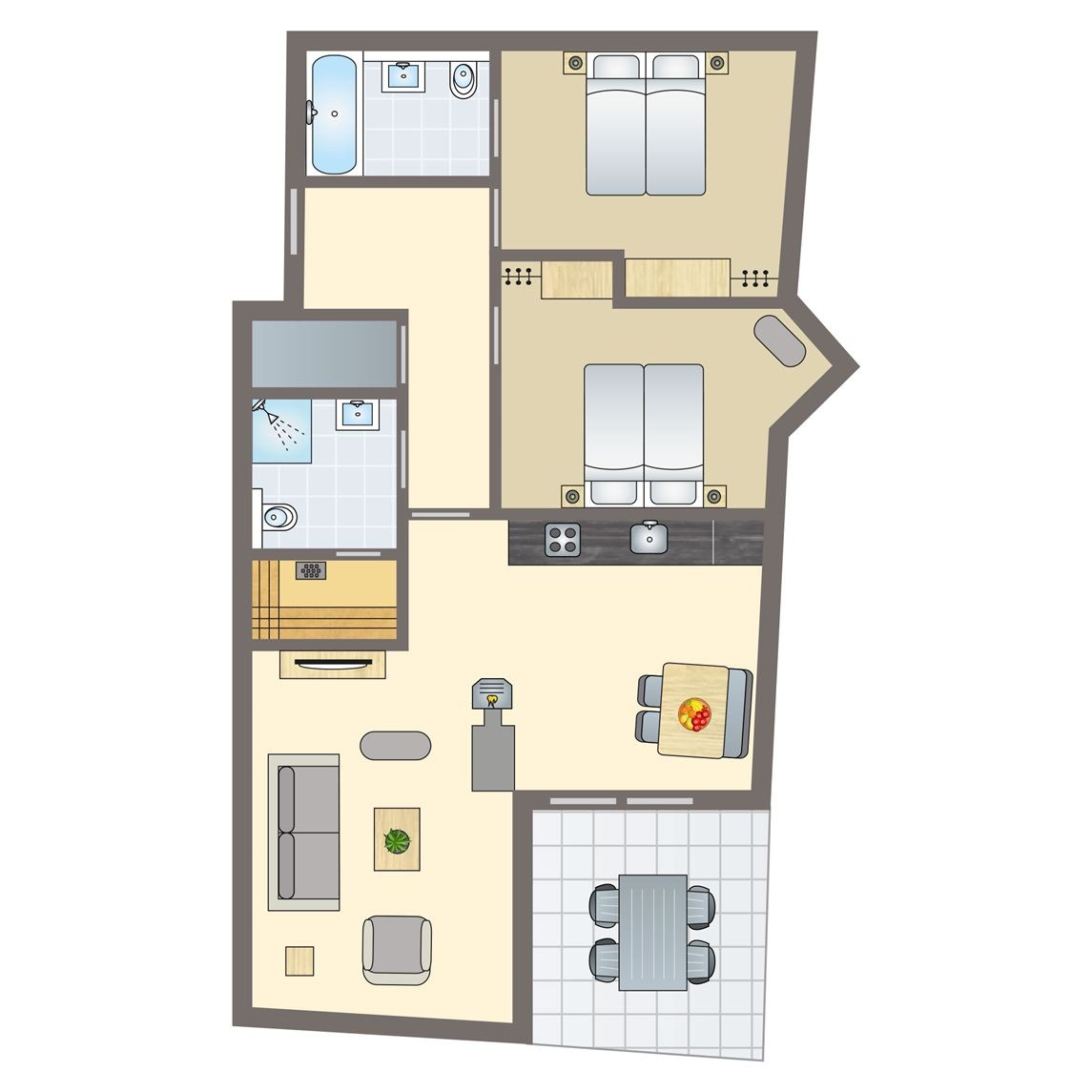 4-persoons appartement bij Alpine Lodge Lenzerheide