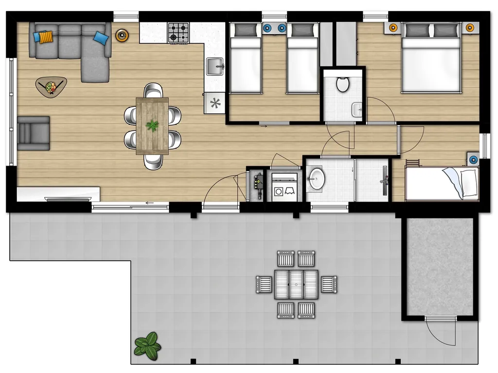 Amelandlodge 6 bij Vakantiepark Boomhiemke