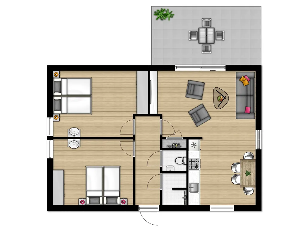 Bornrif Cottage 4 bij Vakantiepark Boomhiemke
