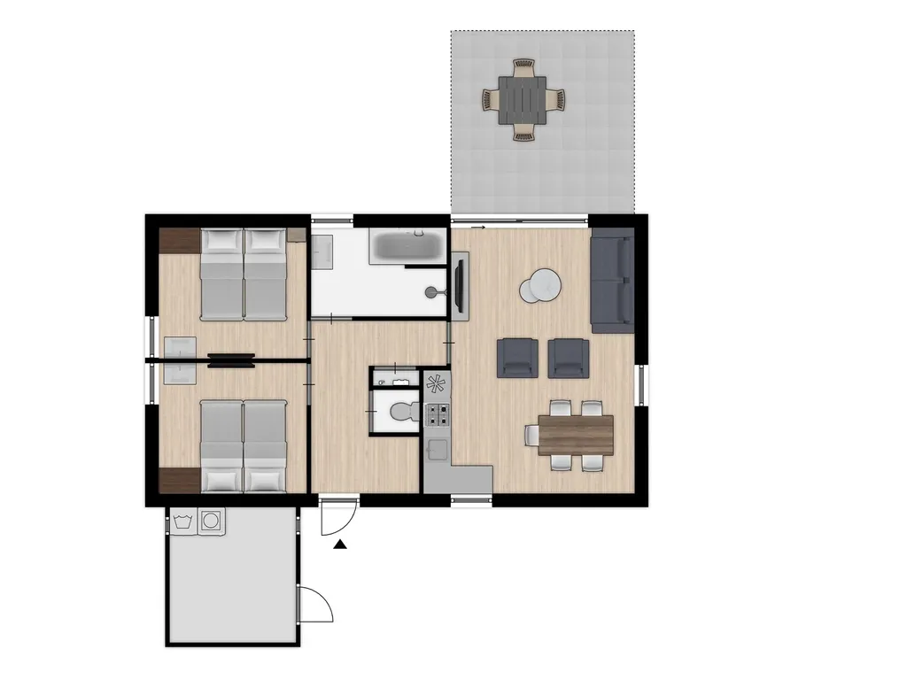 Bornrif Cottage Deluxe 4 bij Vakantiepark Boomhiemke