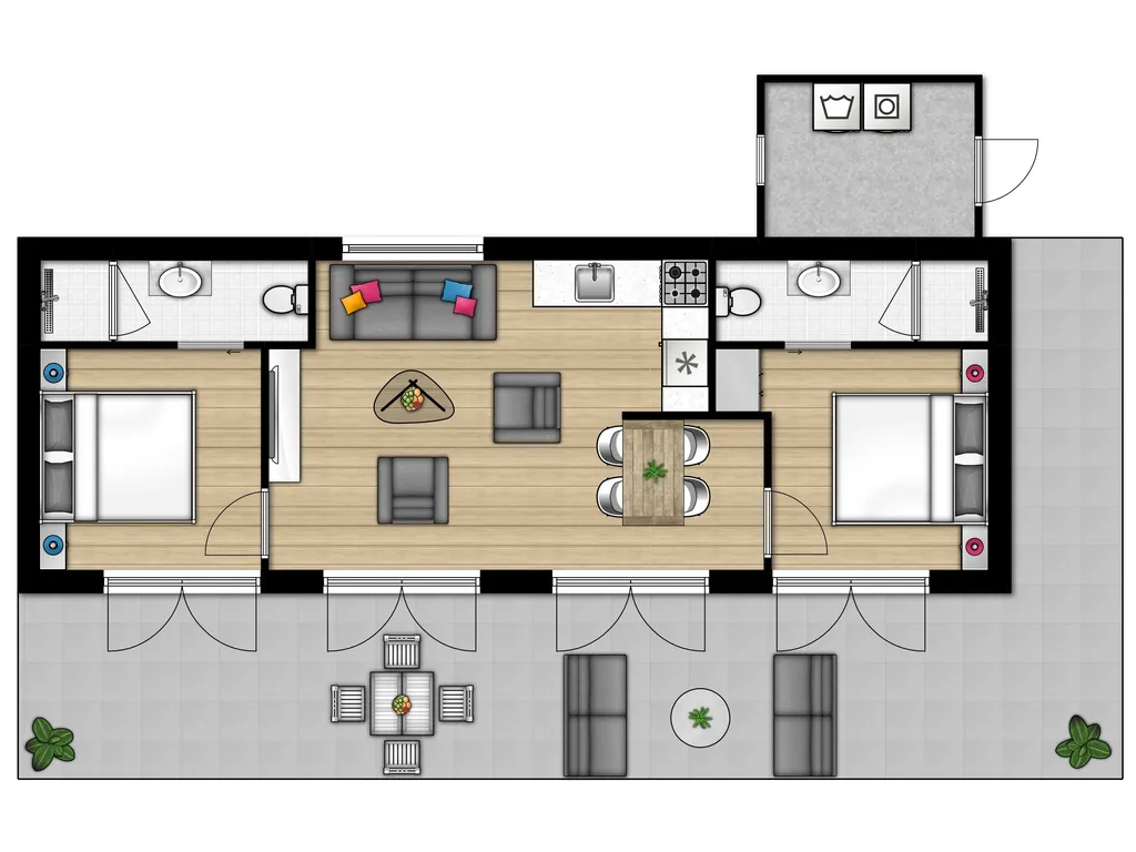 Duinlodge 4 bij Vakantiepark Boomhiemke