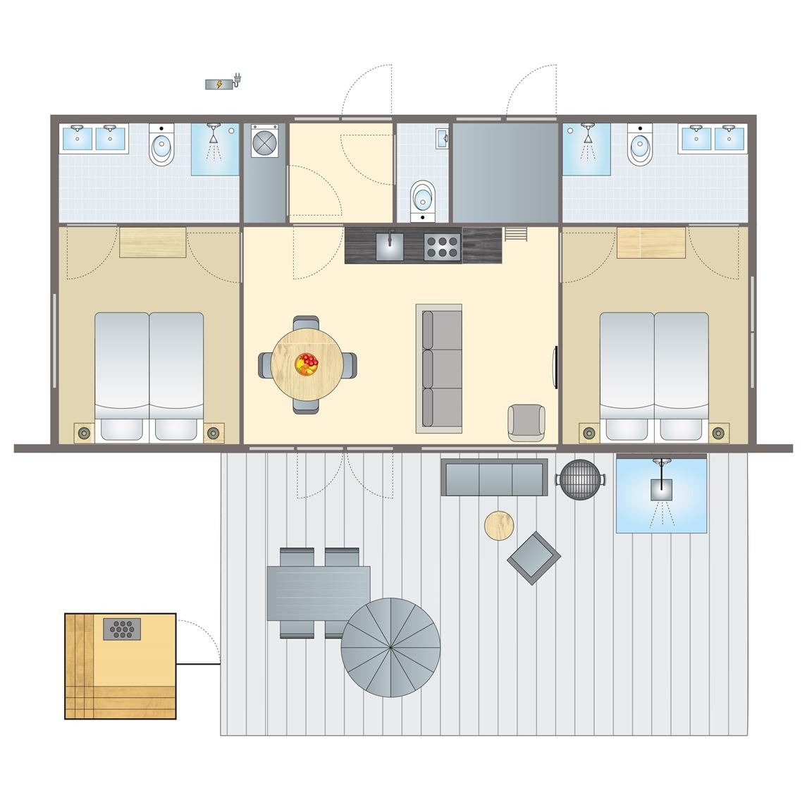 4-persoons villa bij Resort Brinckerduyn