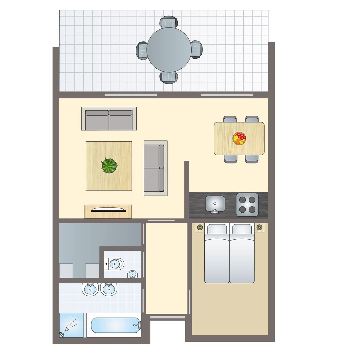 2-persoons appartement bij Kasteeldomein De Cauberg