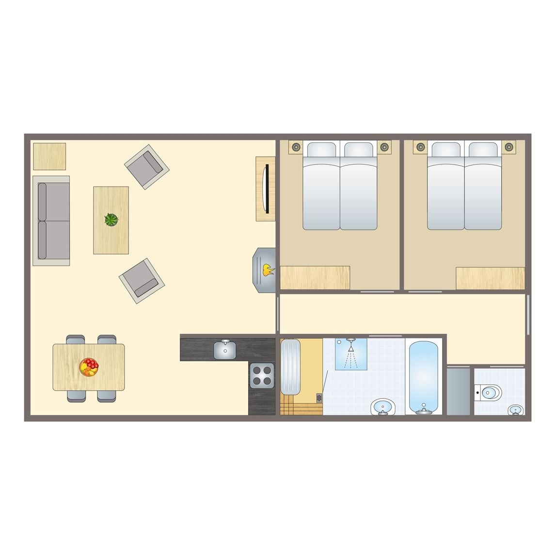 4-persoons appartement bij Kasteeldomein De Cauberg