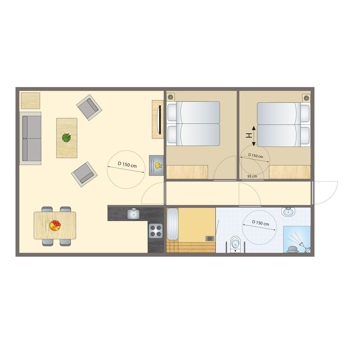 4-persoons appartement bij Kasteeldomein De Cauberg