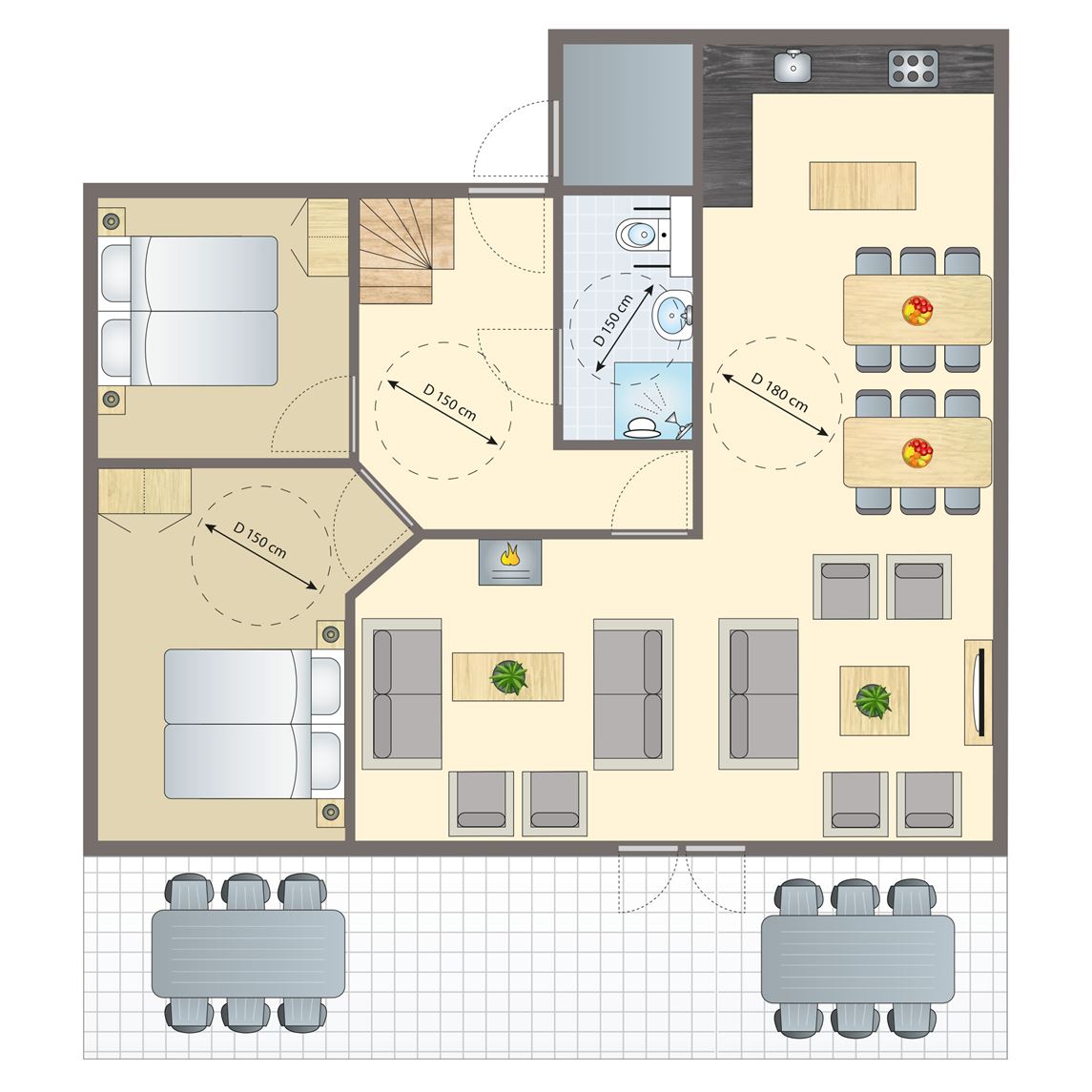 12-persoons bungalow bij Vakantiepark Hoog Vaals