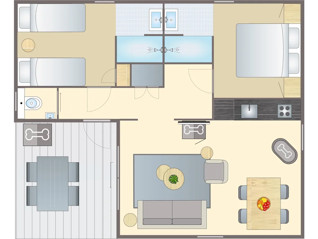 4-persoons dog chalet bij Vakantiepark Kijkduin