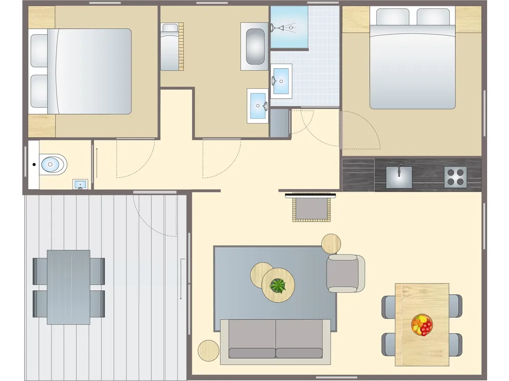 4-persoons baby chalet bij Vakantiepark Kijkduin