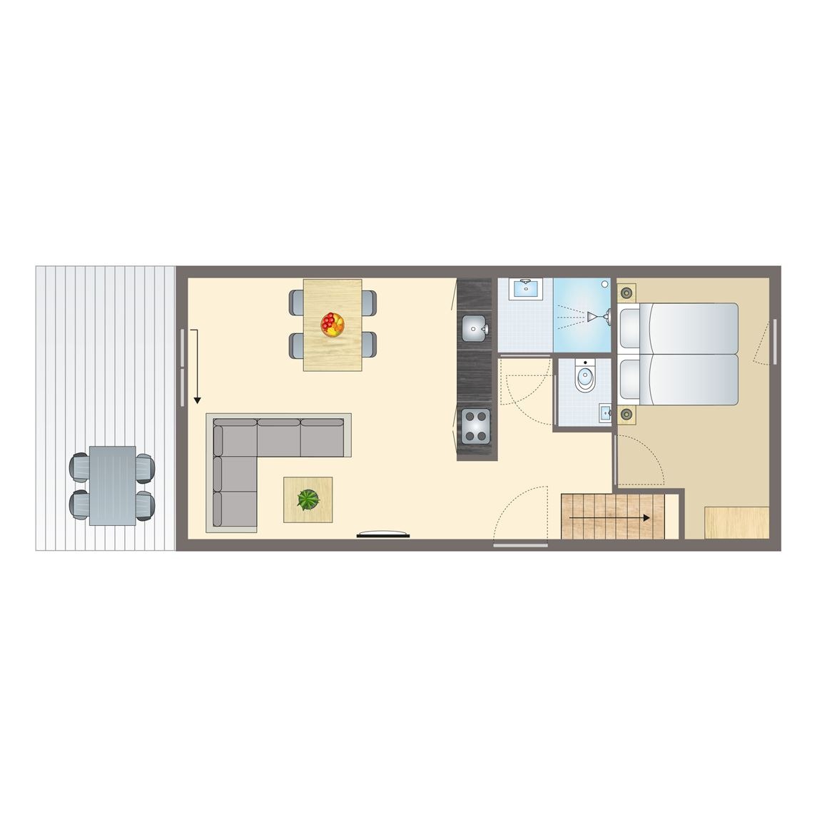 2-4-persoons lodge bij Vakantiepark Klein Oisterwijk