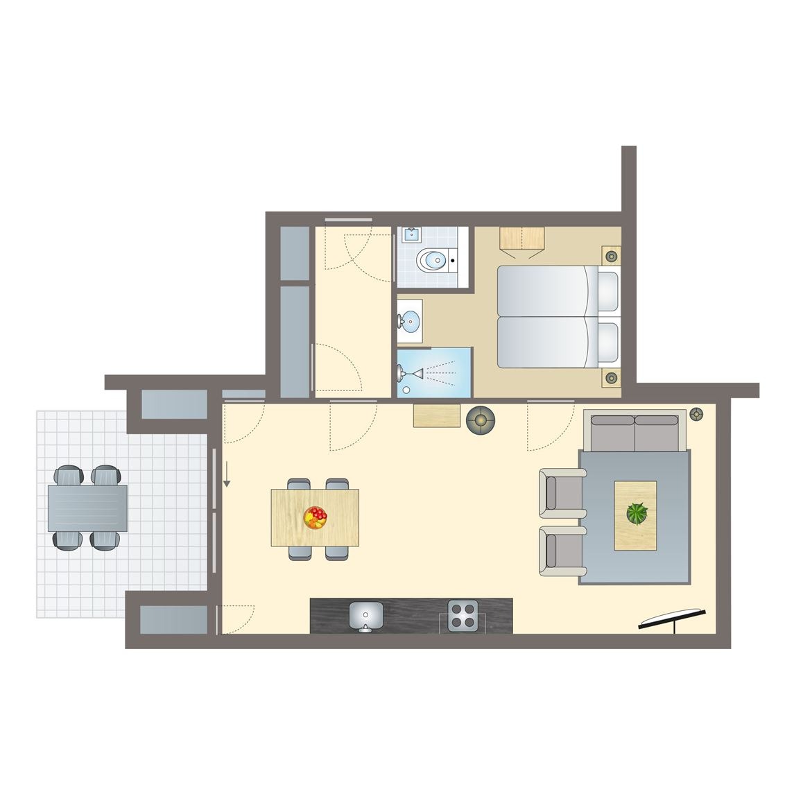2-persoons appartement bij Strandappartementen Kaap West