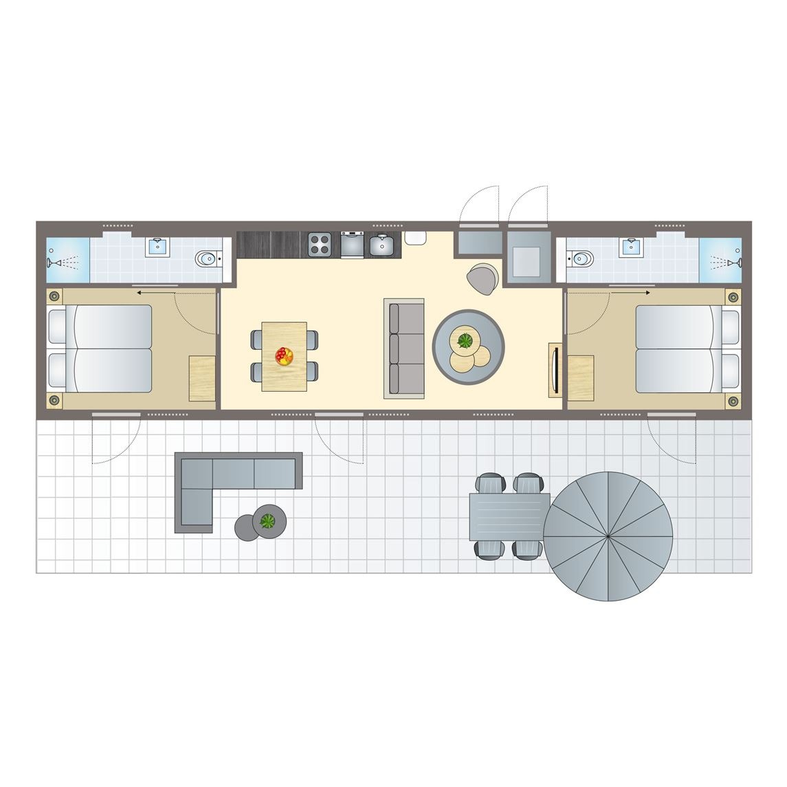 Plattegrond van 4-persoons woning