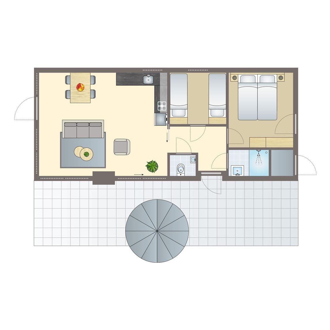 Plattegrond van 4-persoons woning