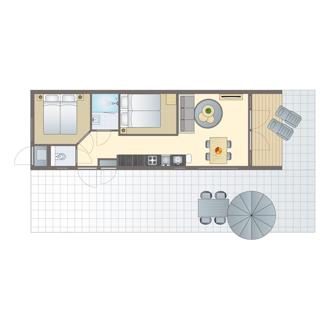 Plattegrond van 4-persoons woning