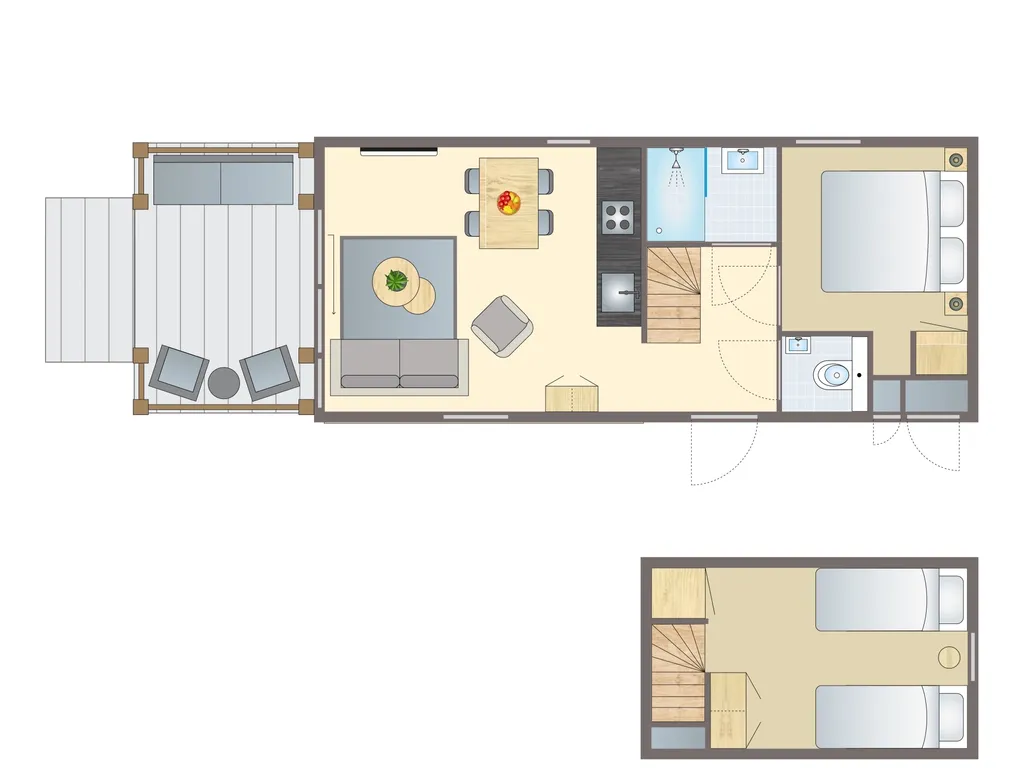 4-persoons Lodge 1 bij Beach Resort Nieuwvliet-Bad