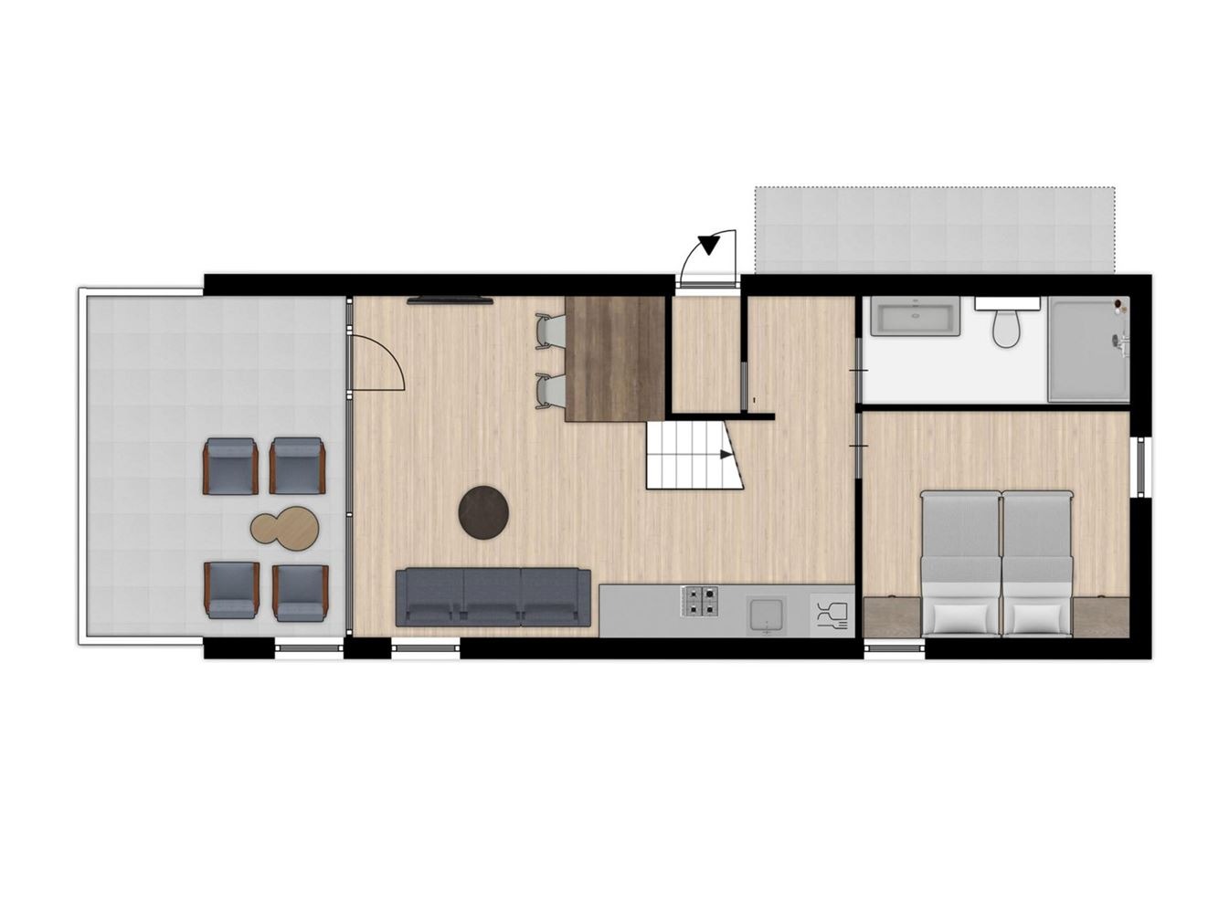 4-persoons Lodge 3 bij Beach Resort Nieuwvliet-Bad