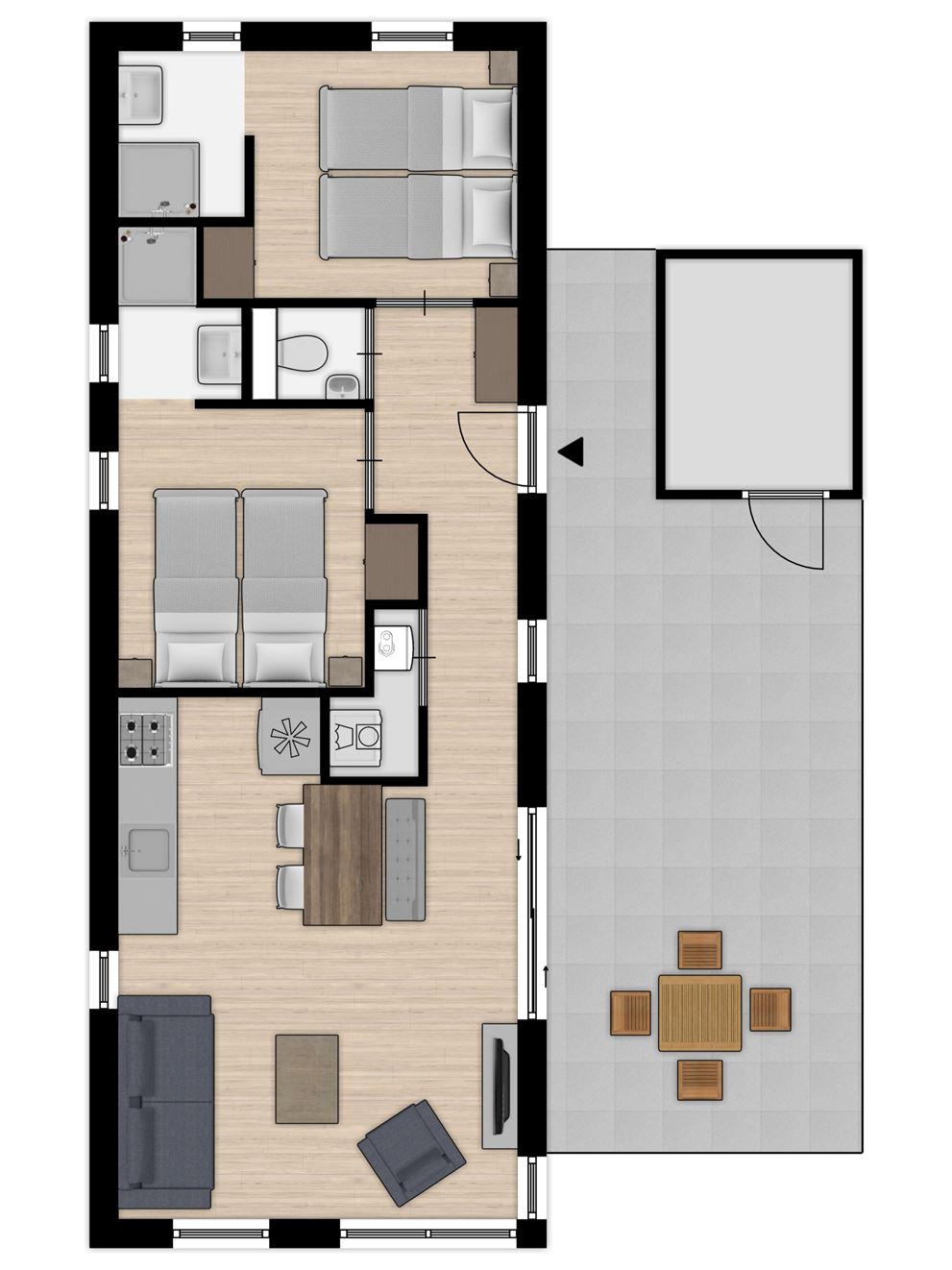 4-persoons Lodge 2 bij Beach Resort Nieuwvliet-Bad