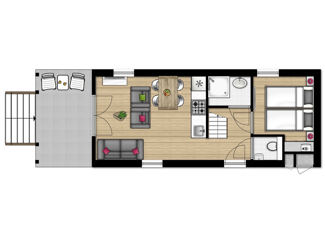 4-persoons Lodge 9 bij Beach Resort Nieuwvliet-Bad