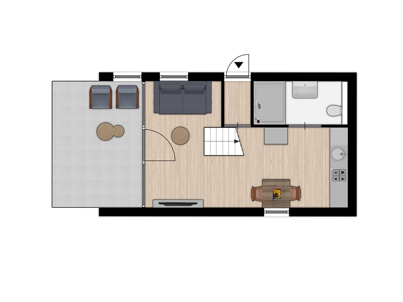 Tiny House 2 bij Beach Resort Nieuwvliet-Bad