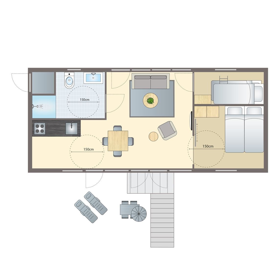 2-4-persoons Beach House bij Strandhuisjes Zeezigt