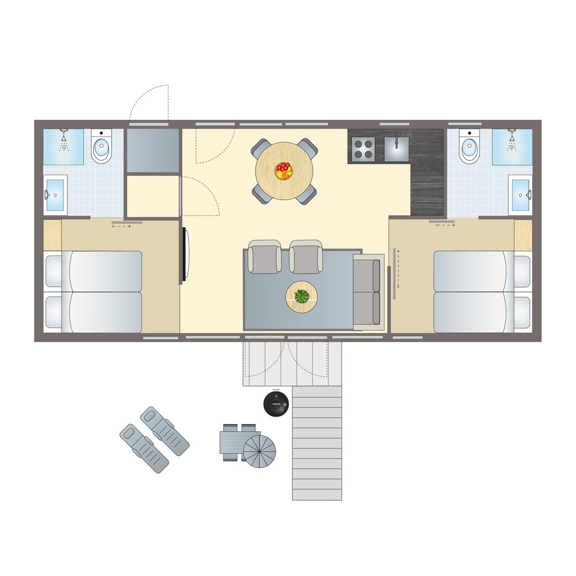 4-persoons Beach House bij Strandhuisjes Zeezigt