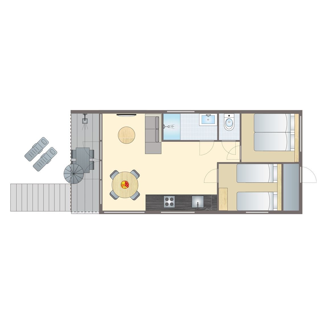 4-persoons Beach House bij Strandhuisjes Zeezigt