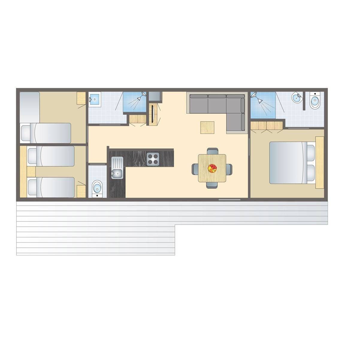 6-persoons mobile home bij Vakantiepark Rabbit Hill