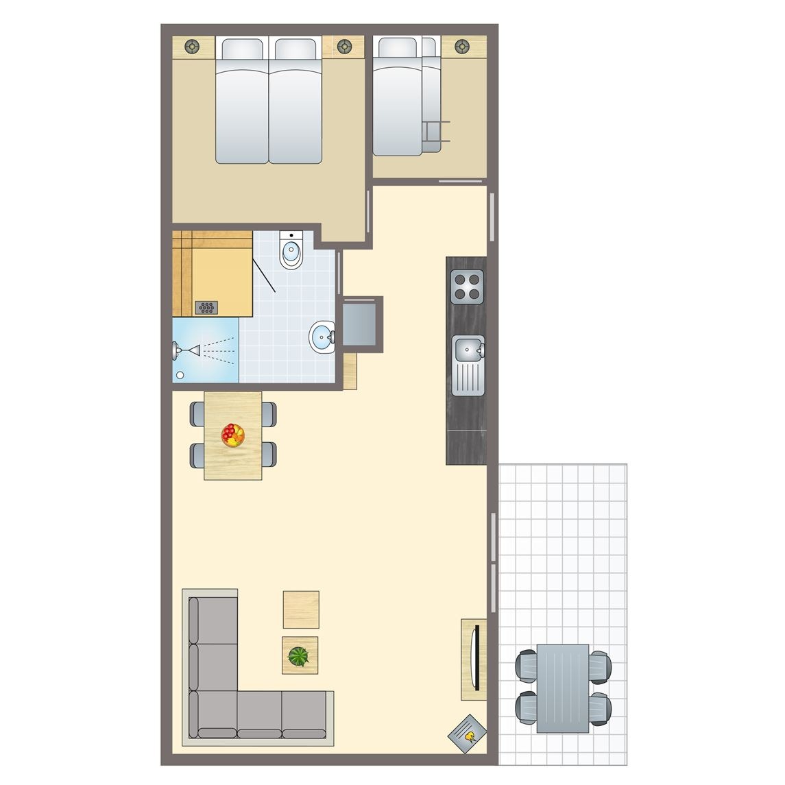 2-4-persoons cottage bij Beach Park Schuttersbos