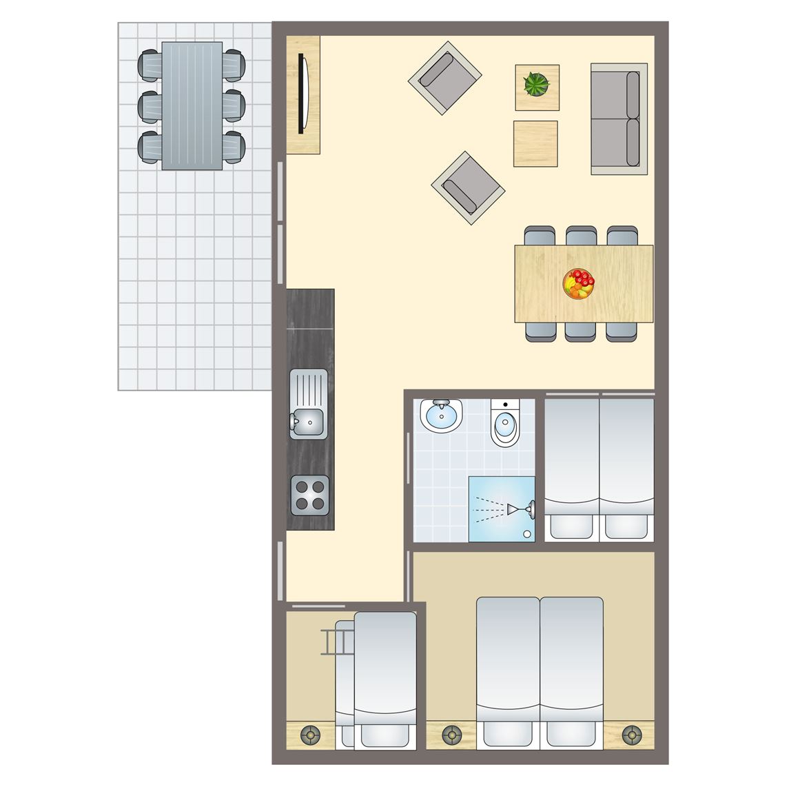 4-6-persoons cottage bij Beach Park Schuttersbos