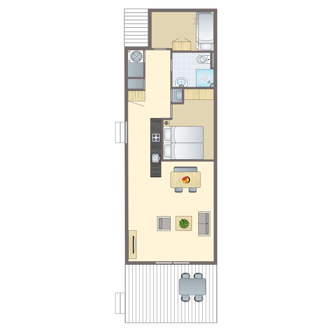 2-4-persoons chalet bij Waterpark Sneekermeer