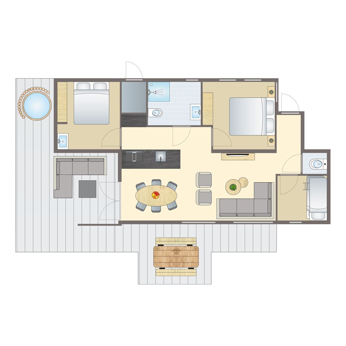 4-6 persoons Hottub Lodge bij Vakantiepark Soof Heuvelrug