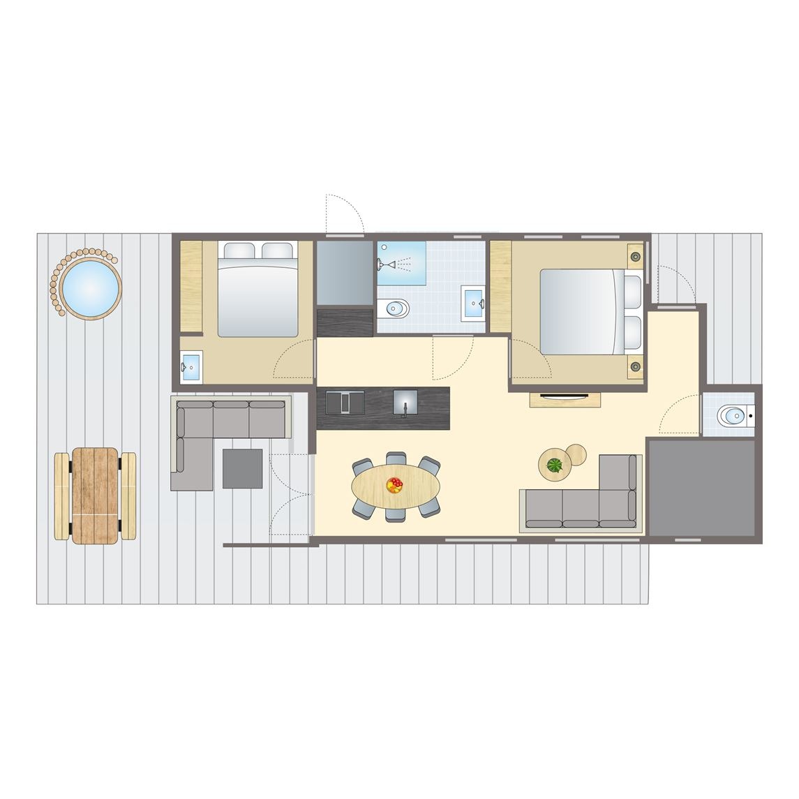4 persoons Water & Hottub lodge bij Vakantiepark Soof Heuvelrug