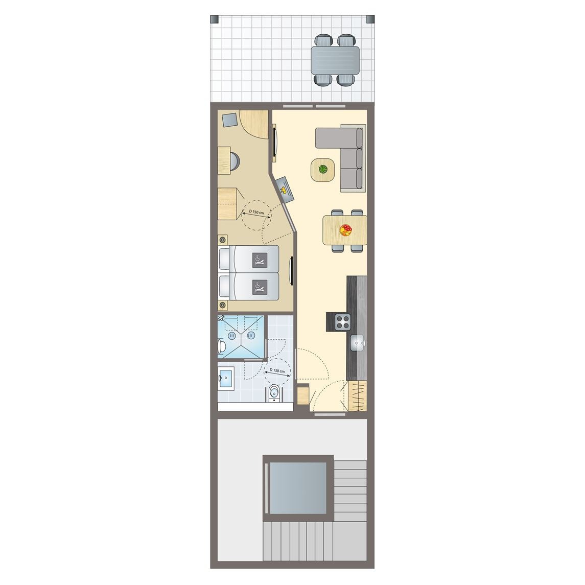 2-4-persoons appartement bij Beach Park Travemünde