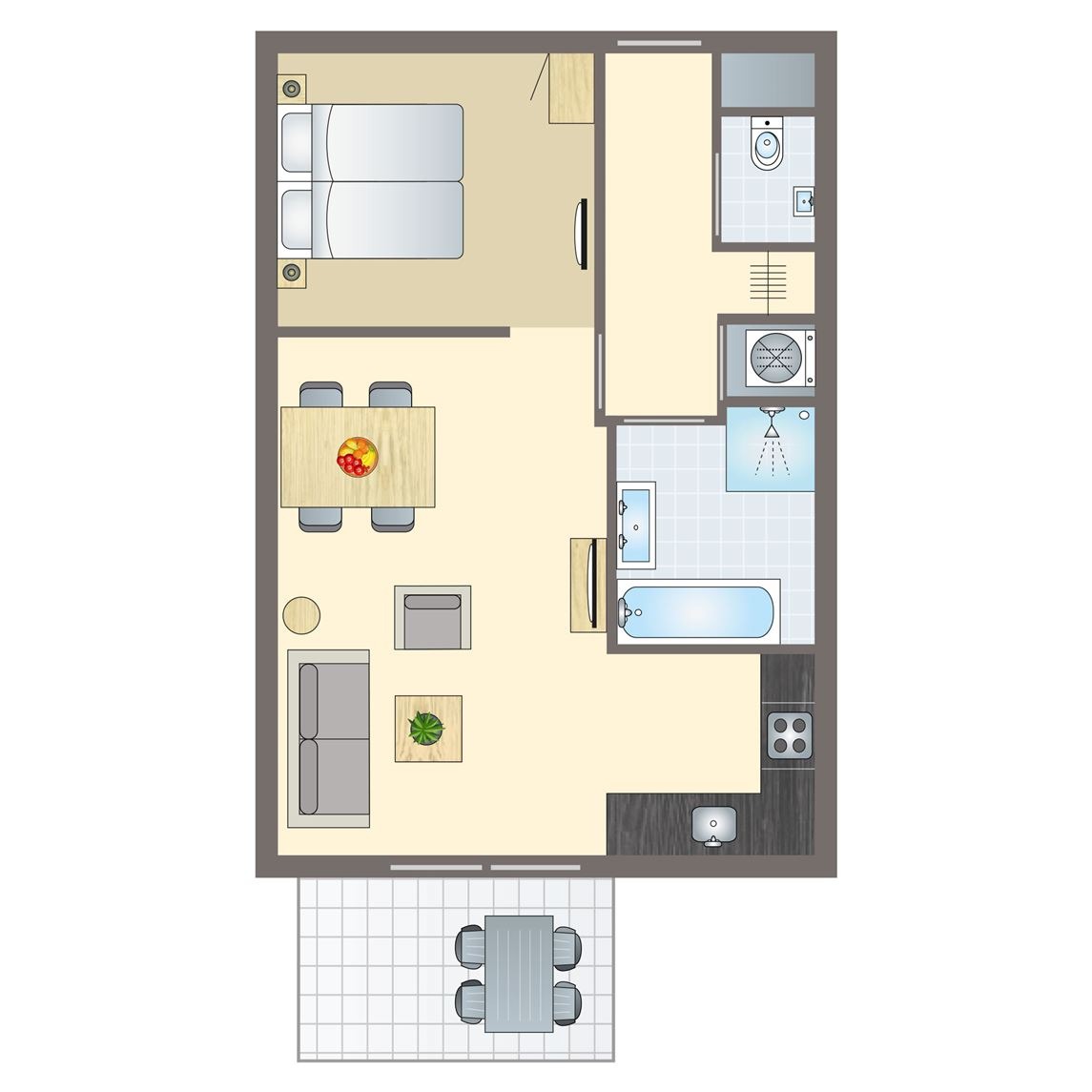 2-persoons appartement bij Strandappartementen Vlieduyn
