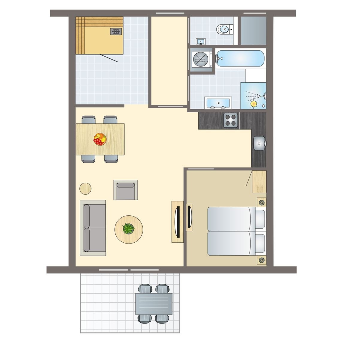 2-persoons appartement bij Strandappartementen Vlieduyn
