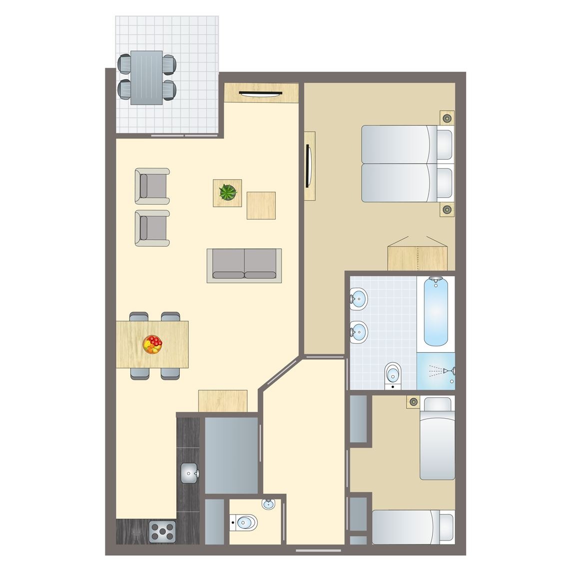 2-4-persoons appartement bij Appartementencomplex Vitamaris