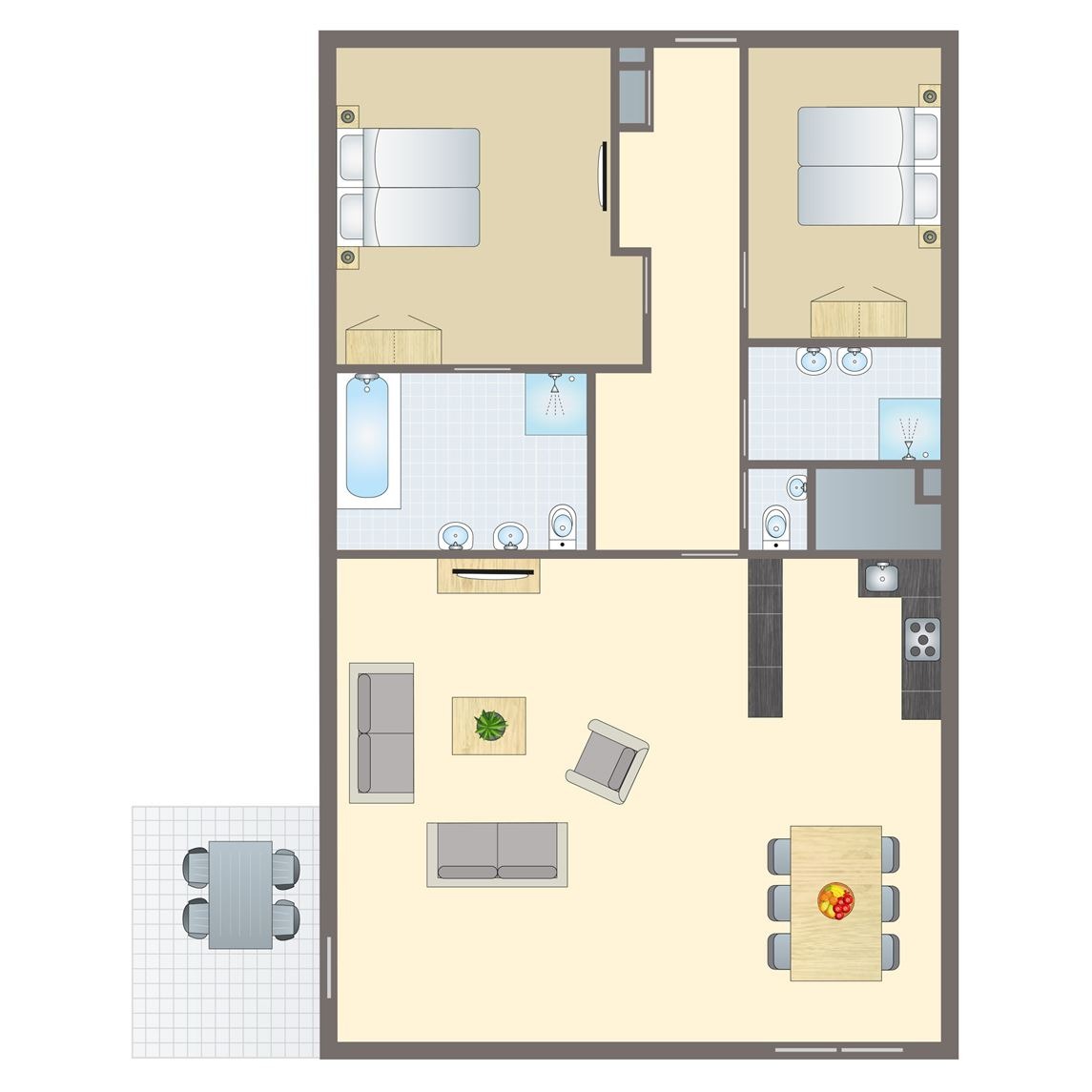 4-persoons appartement bij Appartementencomplex Vitamaris